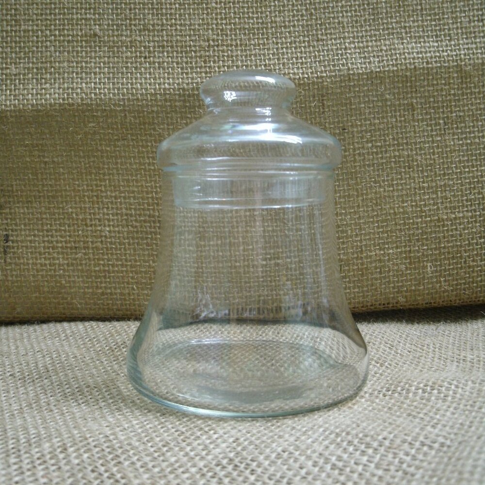 Vintage Libbey Clear Glass Bell Shaped Apothecary Jar